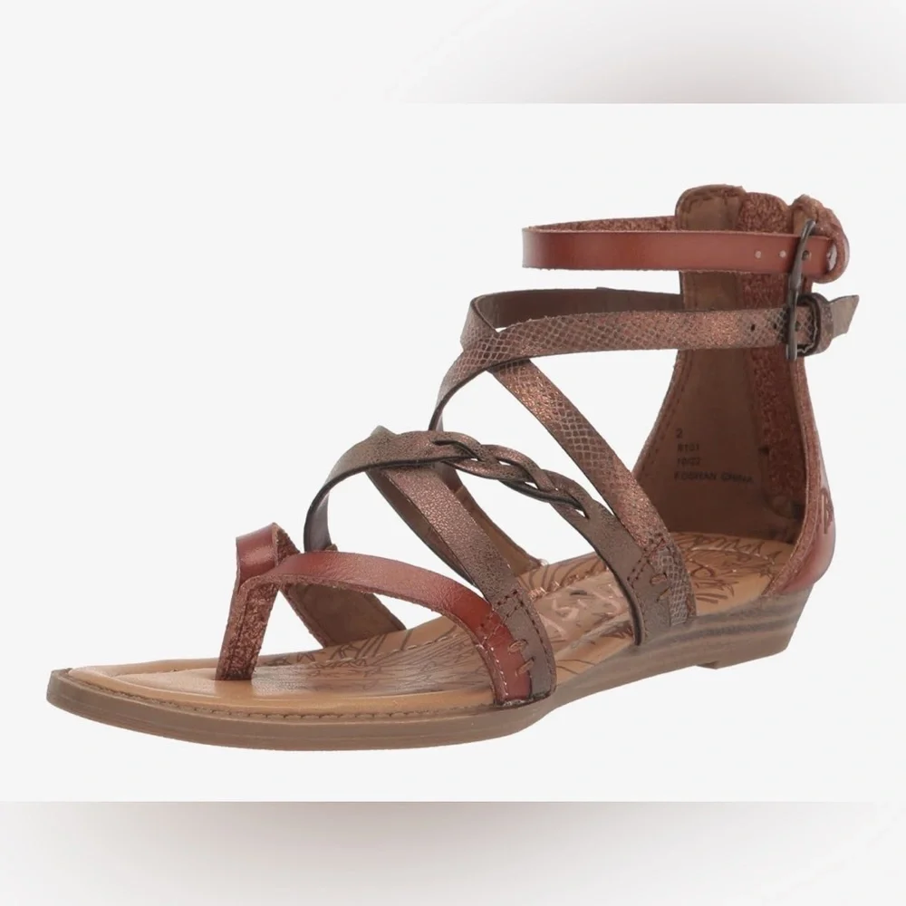 Blowfish Malibu Big Girls 4 Gladiator Bungalow Brown/Bronze Strappy Sandals NIB